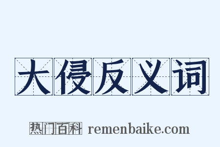 大侵反义词是什么意思的图片